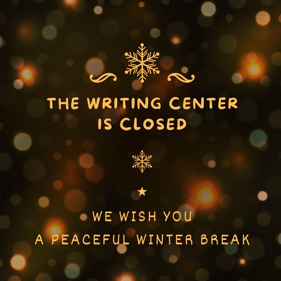 Writing Center Winter Break